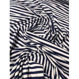 Džersio trikotažas su skaitmenine spauda NAVY STRIPES